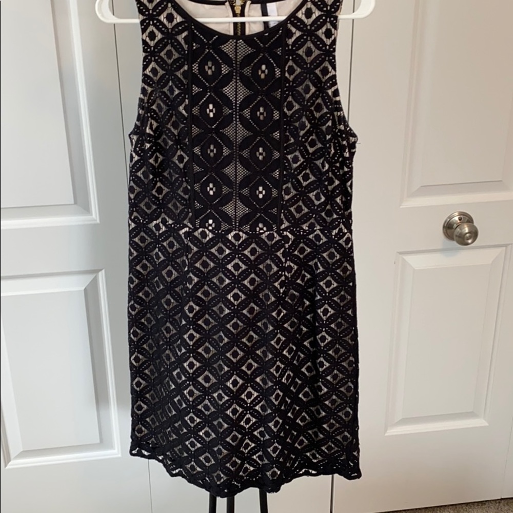 Women’s black and white dress